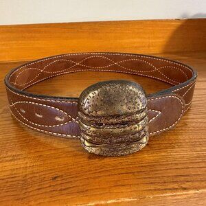 Vintage McDonald's Big Mac Burger Belt & Buckle 1975